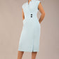 Derby Cap Sleeve Pencil Dress with Pockets 