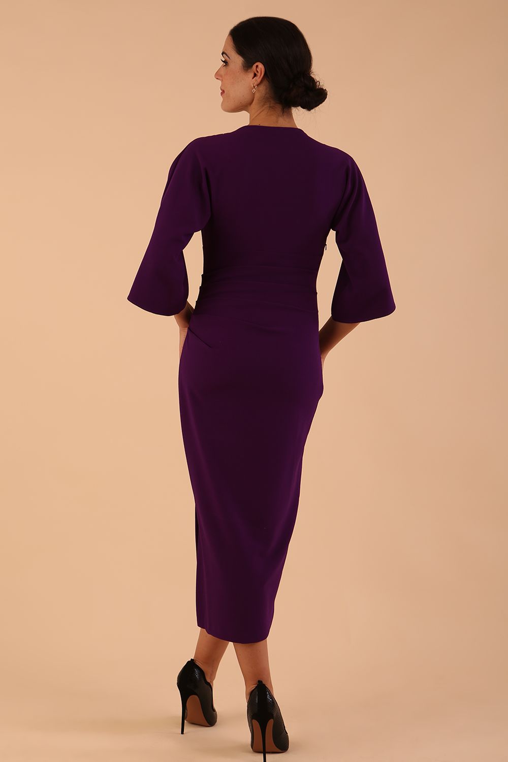 Diana Cowl Neck Pencil Dress – Diva Catwalk, image 2