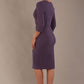 Elan Tie Tulip Dress in Mauve – detail