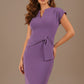 Ester Cap Sleeve Bow Detail Pencil Dress 
