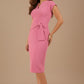 Ester Cap Sleeve Bow Detail Pencil Dress 