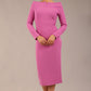 Faye Off Shoulder Long Sleeve Midi Dress 
