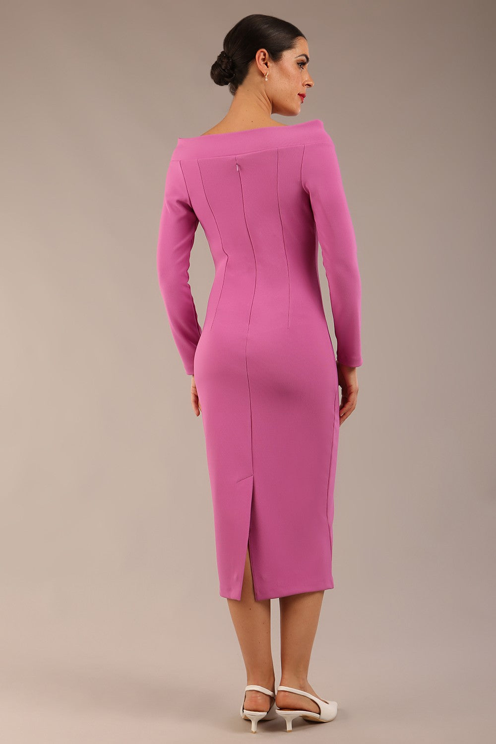 Faye Off Shoulder Long Sleeve Midi Dress – Diva Catwalk, image 7