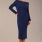 Faye Off Shoulder Long Sleeve Midi Dress 