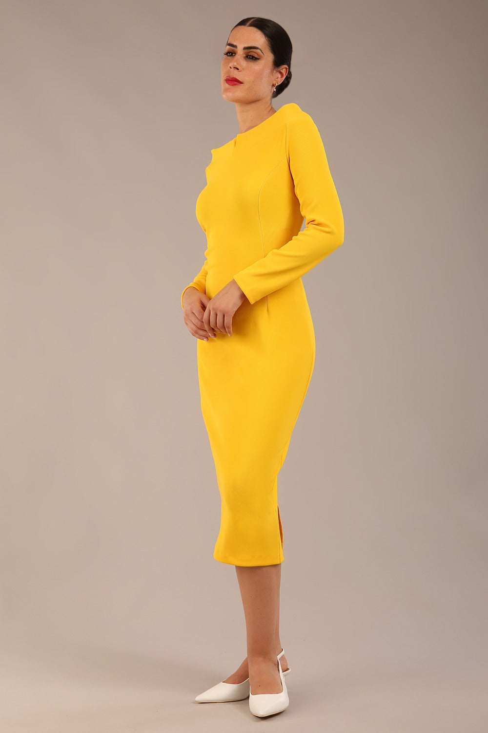 Faye Off Shoulder Long Sleeve Midi Dress – Diva Catwalk, image 9