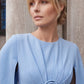 Federica Cape-Sleeve Pencil Dress