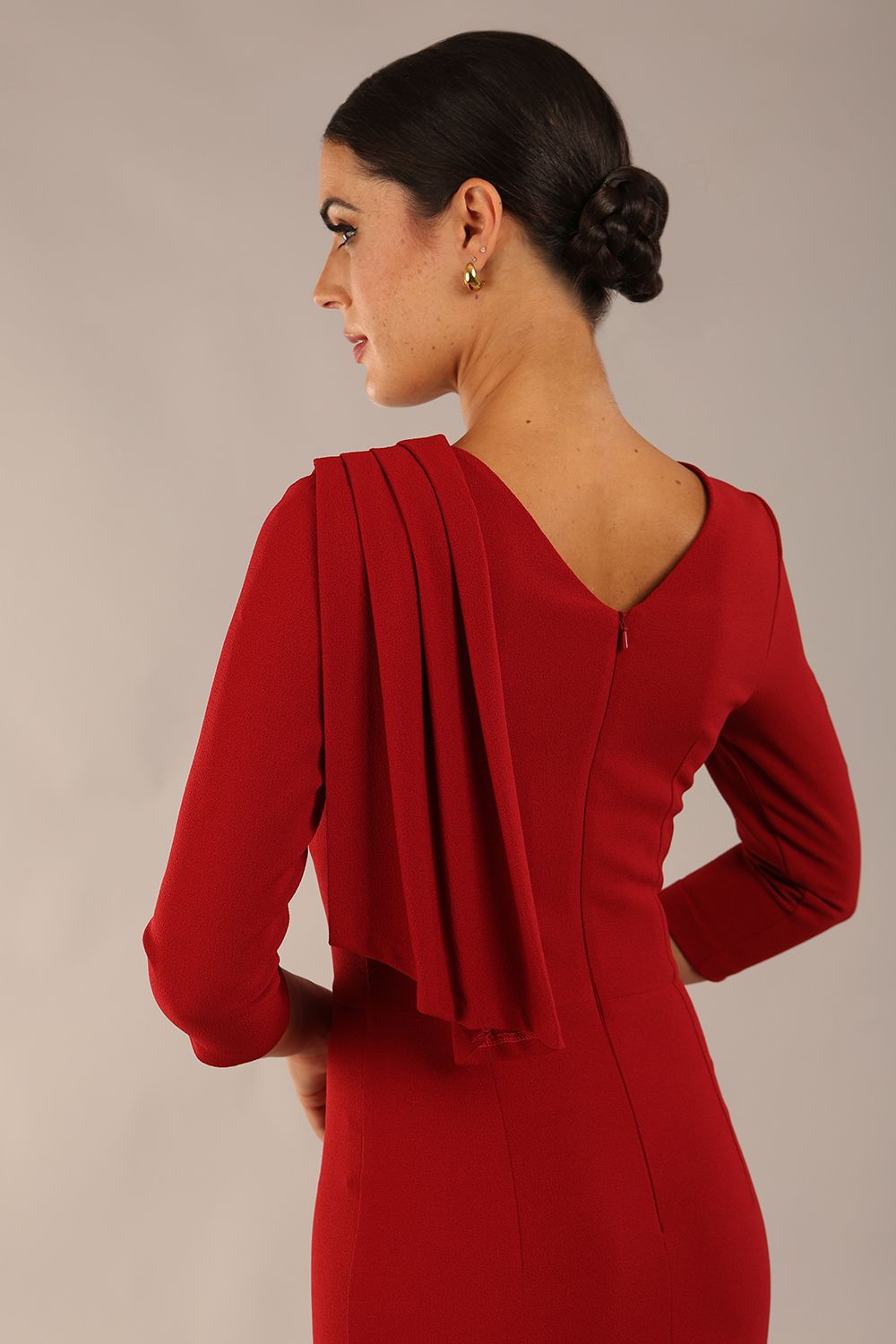 Frieth Gathered Shoulder Dress 