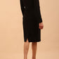 Gately Long Sleeve Twisted Low V-Neck Pencil Dress 