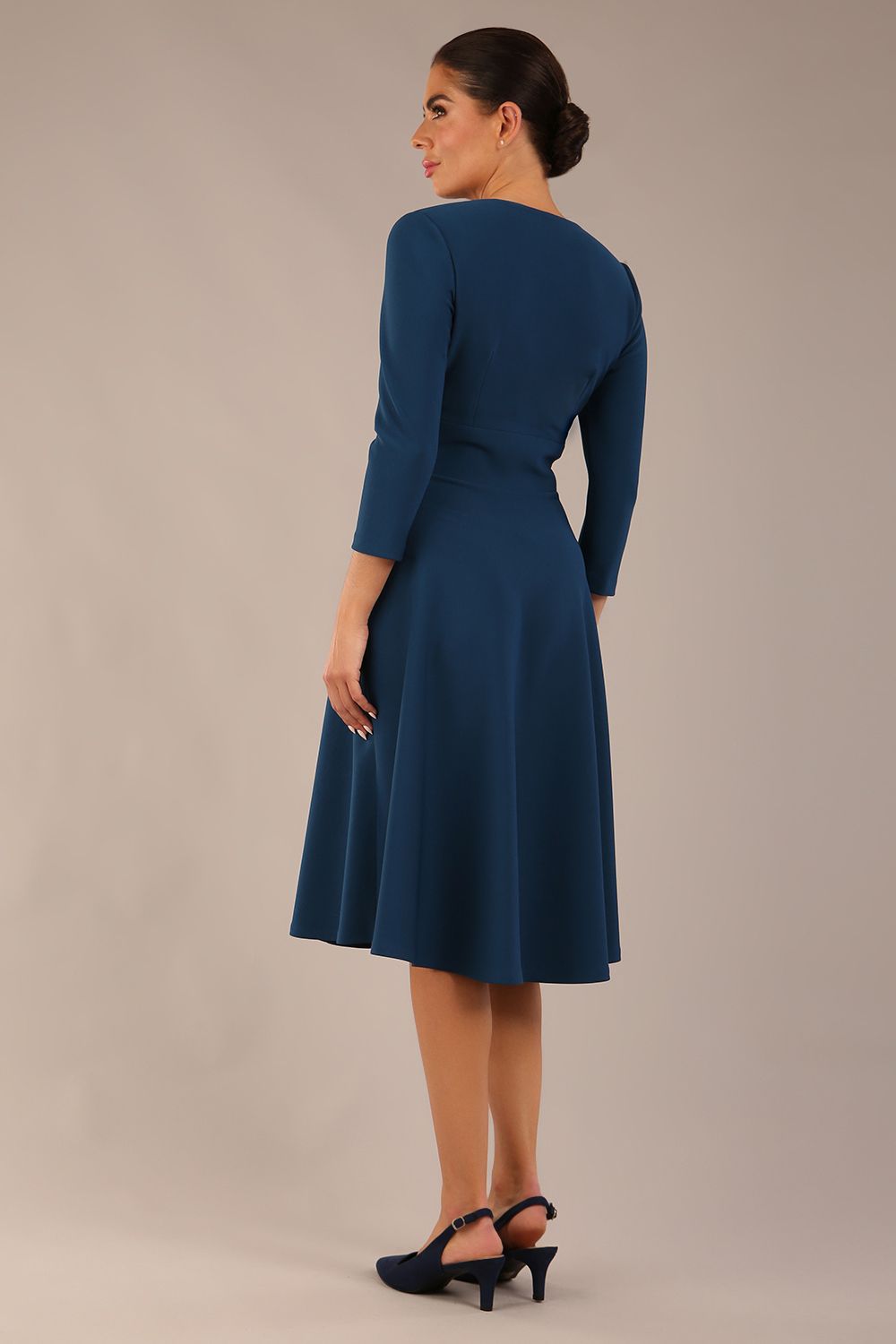 Haddington 3/4 sleeved A-line Dress – Diva Catwalk, image 6