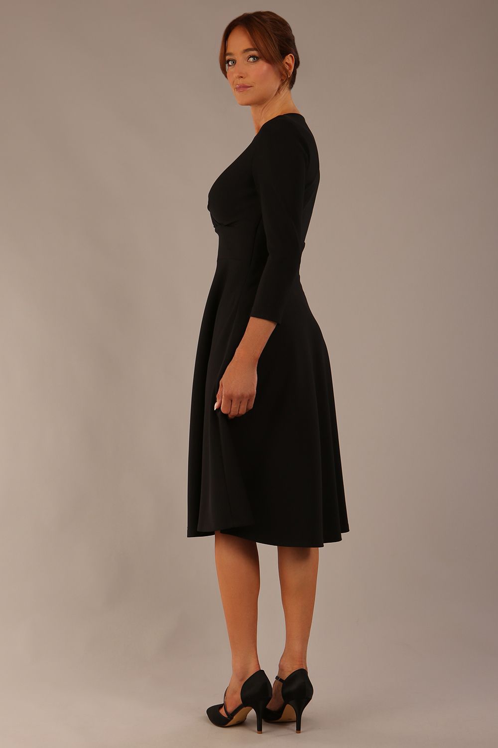 Haddington 3/4 sleeved A-line Dress – Diva Catwalk, image 11