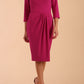 Hazel Rounded Collar Detail Pencil Dress 