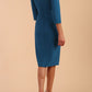Hazel Rounded Collar Detail Pencil Dress 