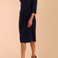 Hazel Rounded Collar Detail Pencil Dress 