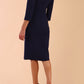 Hazel Rounded Collar Detail Pencil Dress 