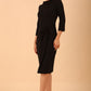 Hazel Rounded Collar Detail Pencil Dress 