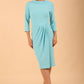 Hazel Rounded Collar Detail Pencil Dress 