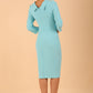 Hazel Rounded Collar Detail Pencil Dress 