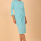 Hazel Rounded Collar Detail Pencil Dress 