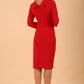 Hazel Rounded Collar Detail Pencil Dress 