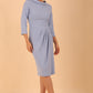 Hazel Rounded Collar Detail Pencil Dress 