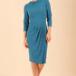 Hazel Rounded Collar Detail Pencil Dress 