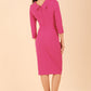 Hazel Rounded Collar Detail Pencil Dress 