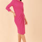 Hazel Rounded Collar Detail Pencil Dress 