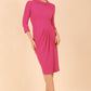 Hazel Rounded Collar Detail Pencil Dress 