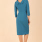 Hazel Rounded Collar Detail Pencil Dress 