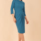Hazel Rounded Collar Detail Pencil Dress 