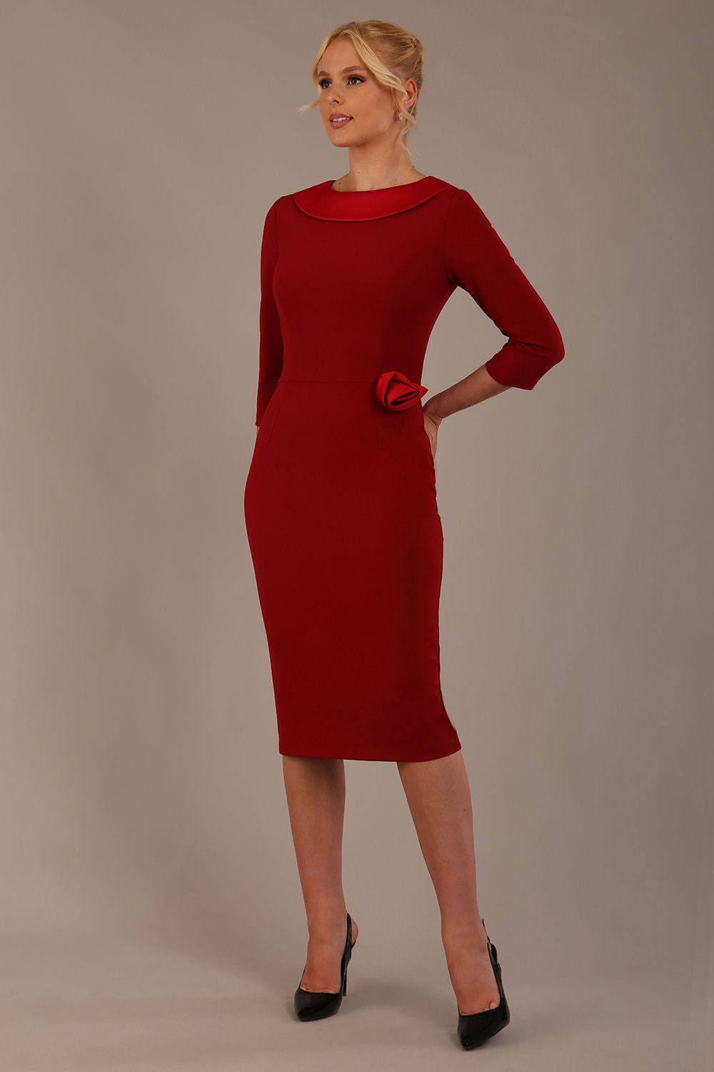 Heathcote Floral Detail Pencil Dress – Diva Catwalk, image 8