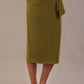 Hedy Pencil Skirt with Draped Front 