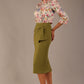 Hedy Pencil Skirt with Draped Front 