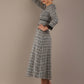 Hendricks V-Neck Check Midi Dress 