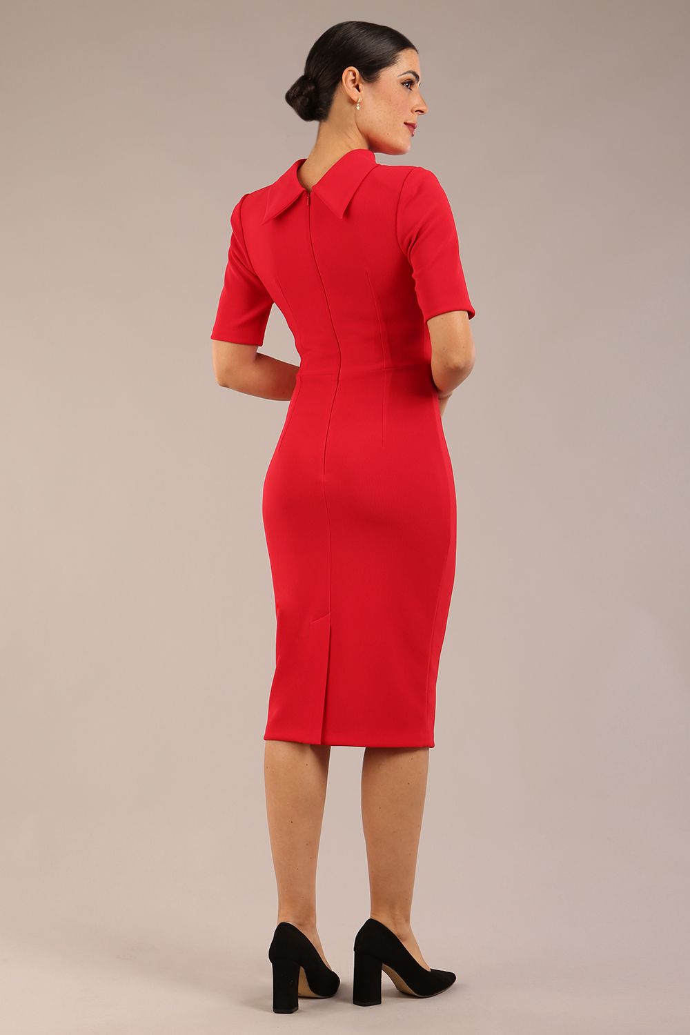 Highmoor Short Sleeved Pencil Dress – Diva Catwalk, image 7