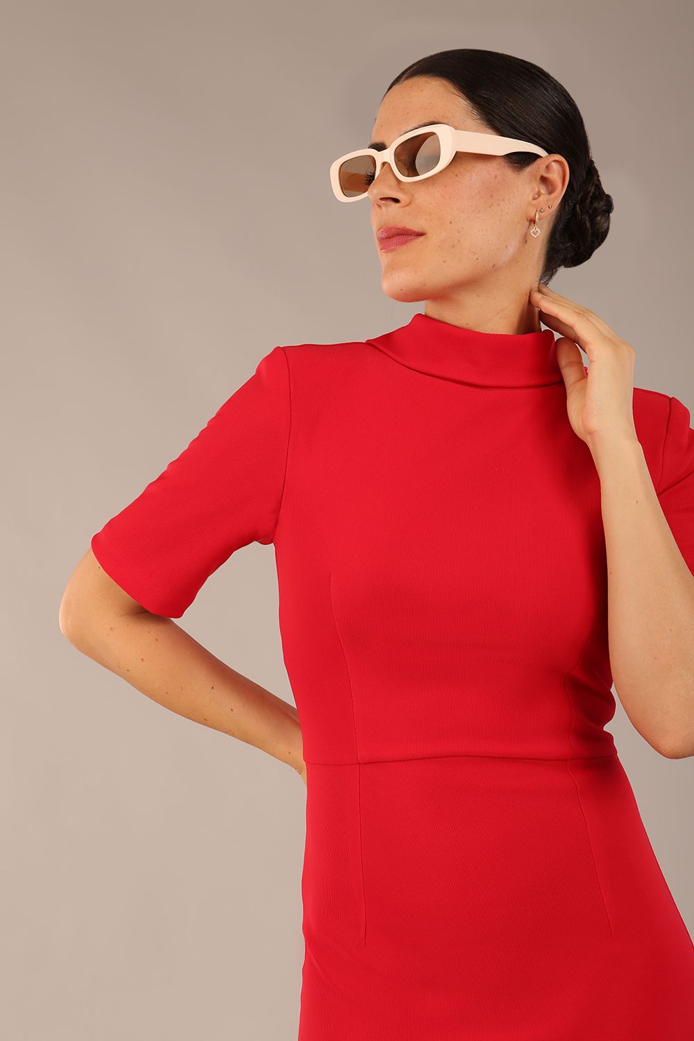Highmoor Short Sleeved Pencil Dress – Diva Catwalk, image 5