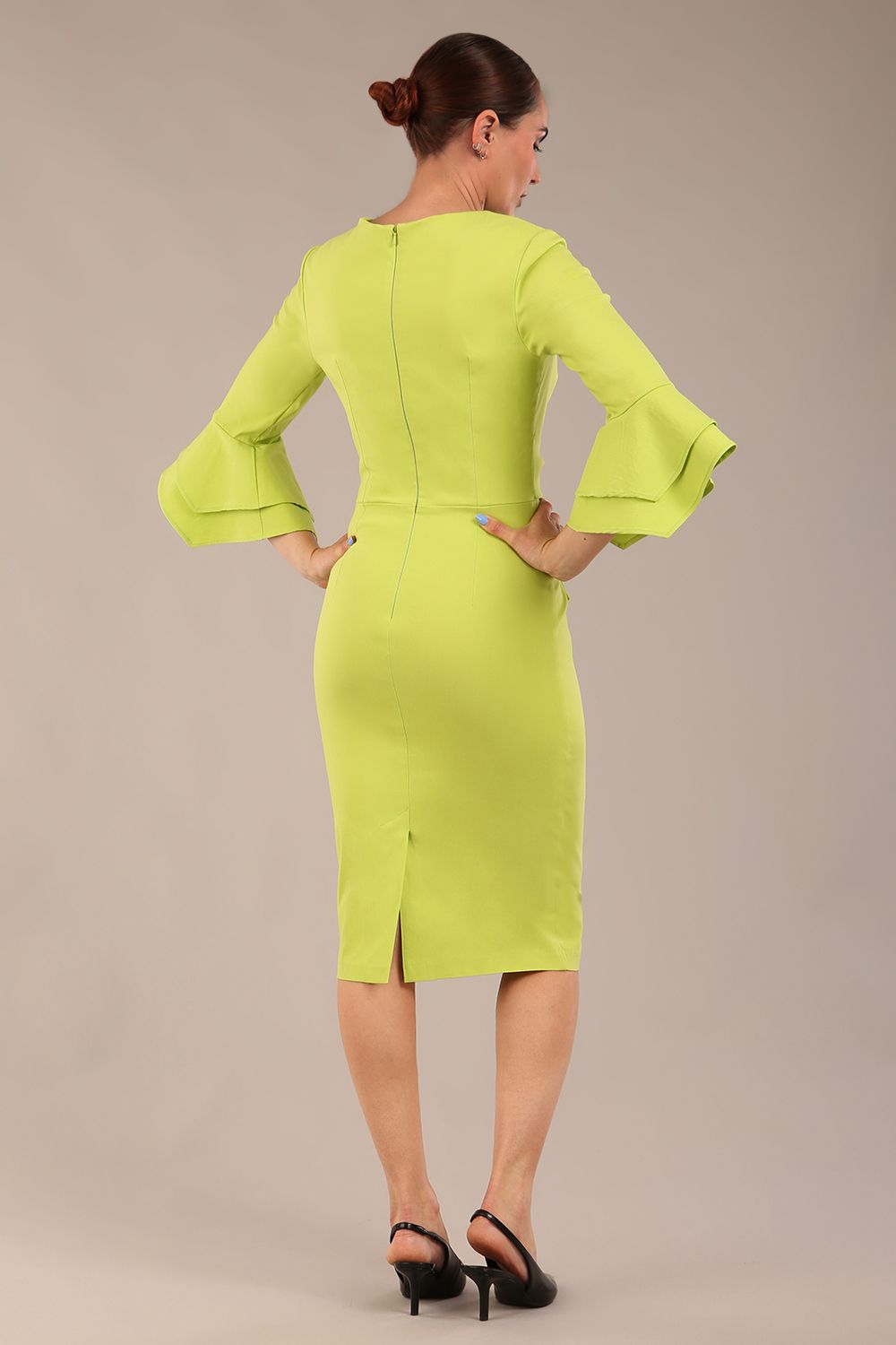 Hobson ruffled sleeves Pencil Dress – Diva Catwalk, image 27