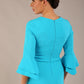 Hobson ruffled sleeves Pencil Dress 