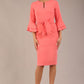 Hobson ruffled sleeves Pencil Dress 