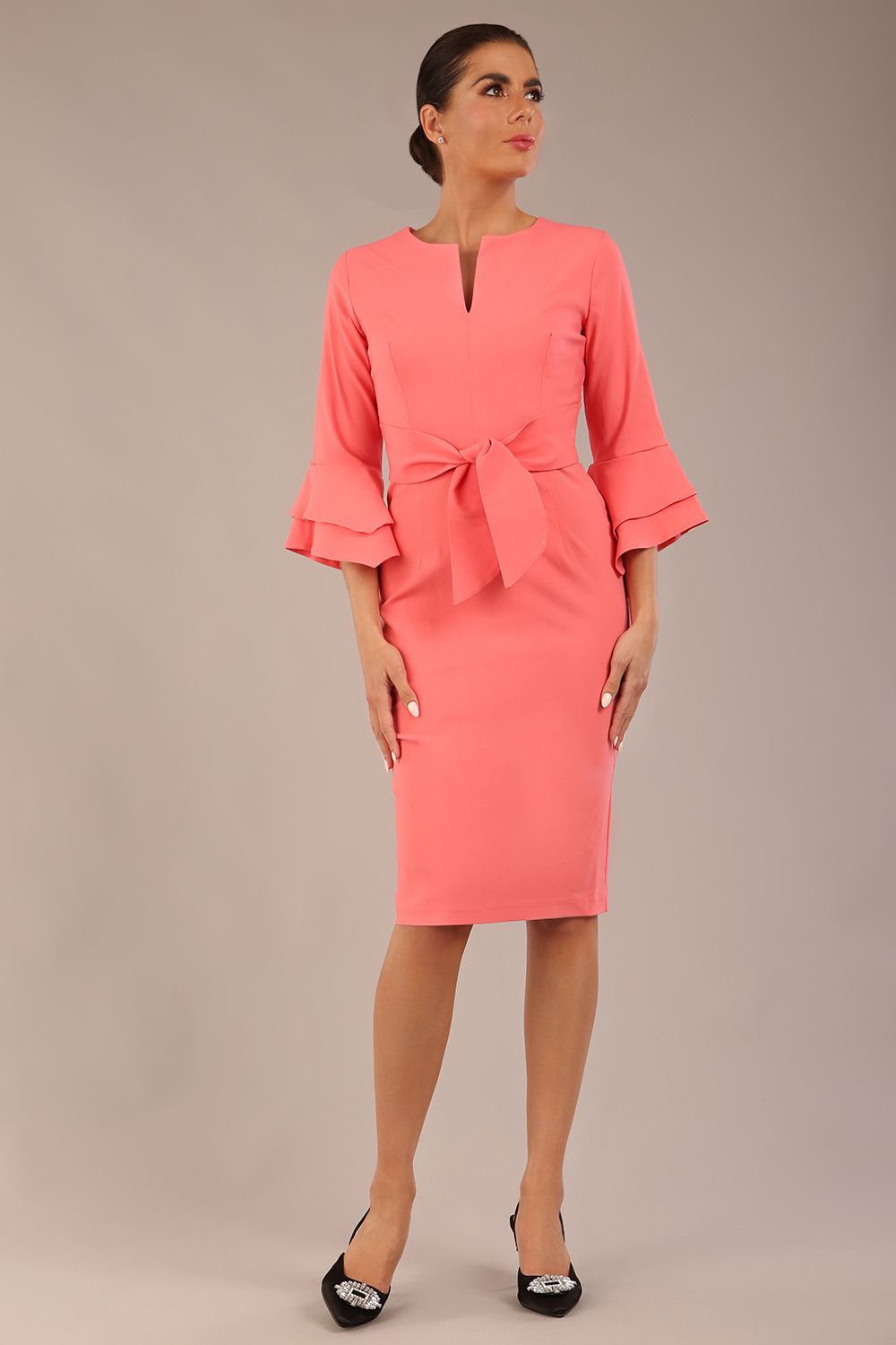 Hobson ruffled sleeves Pencil Dress – Diva Catwalk, image 30