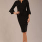 Hobson ruffled sleeves Pencil Dress 