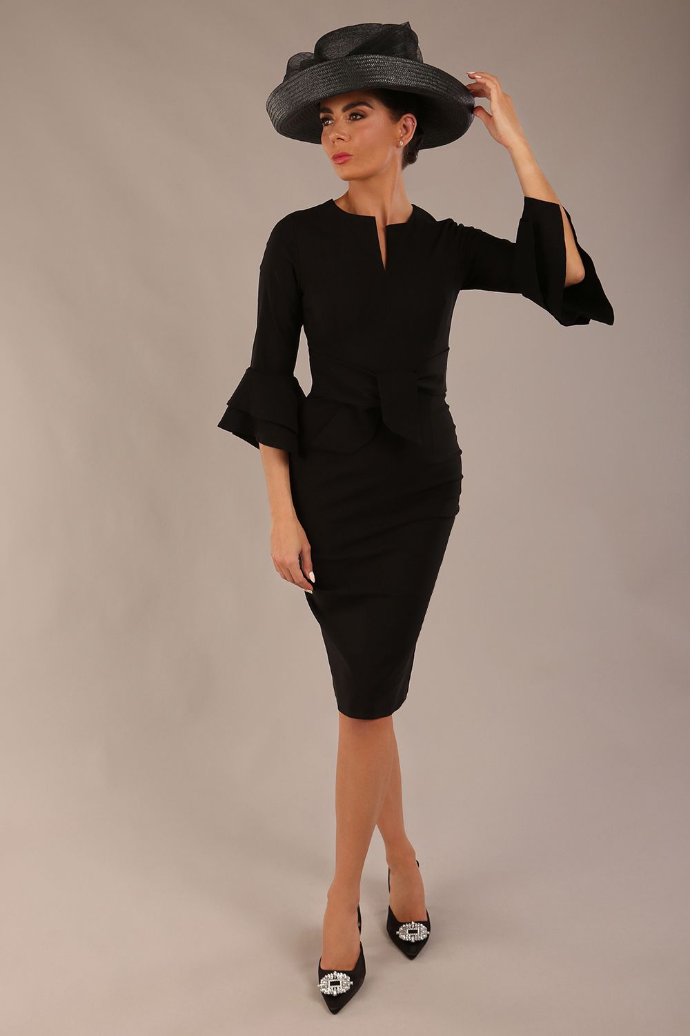 Hobson ruffled sleeves Pencil Dress – Diva Catwalk, image 15