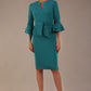 Hobson ruffled sleeves Pencil Dress 