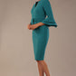 Hobson ruffled sleeves Pencil Dress 
