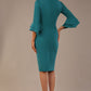 Hobson ruffled sleeves Pencil Dress 