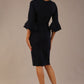 Hobson ruffled sleeves Pencil Dress 