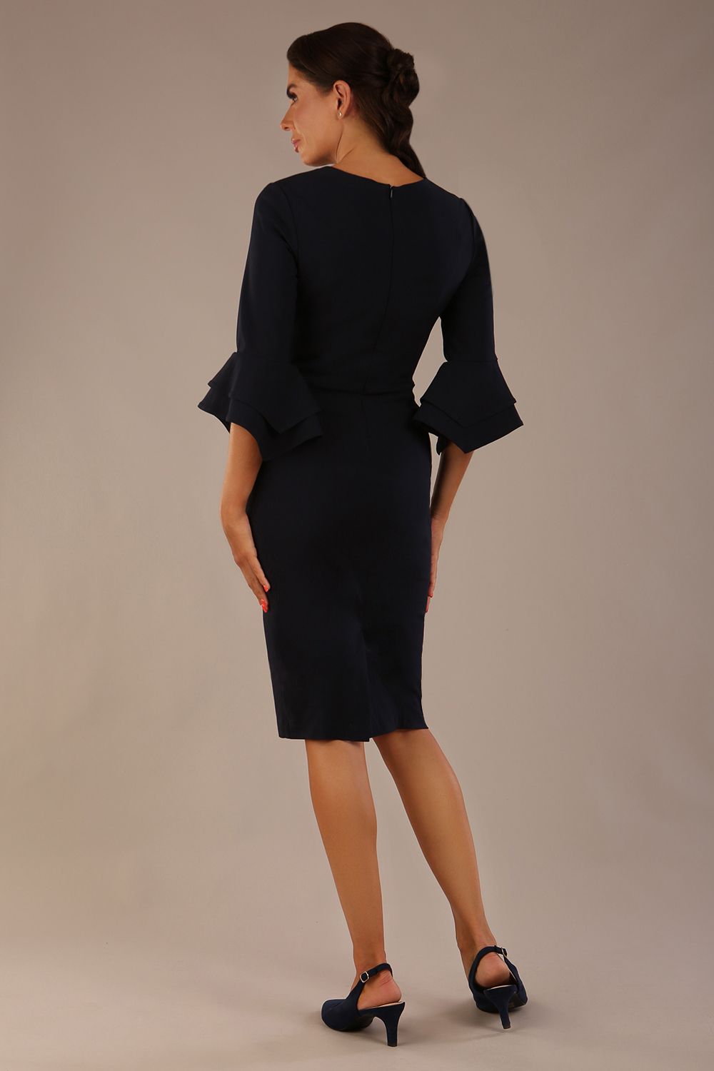 Hobson ruffled sleeves Pencil Dress – Diva Catwalk, image 10