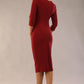 Indira 3/4 Sleeve Knee Length Pencil Dress 