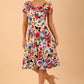 Iris Print Dress 