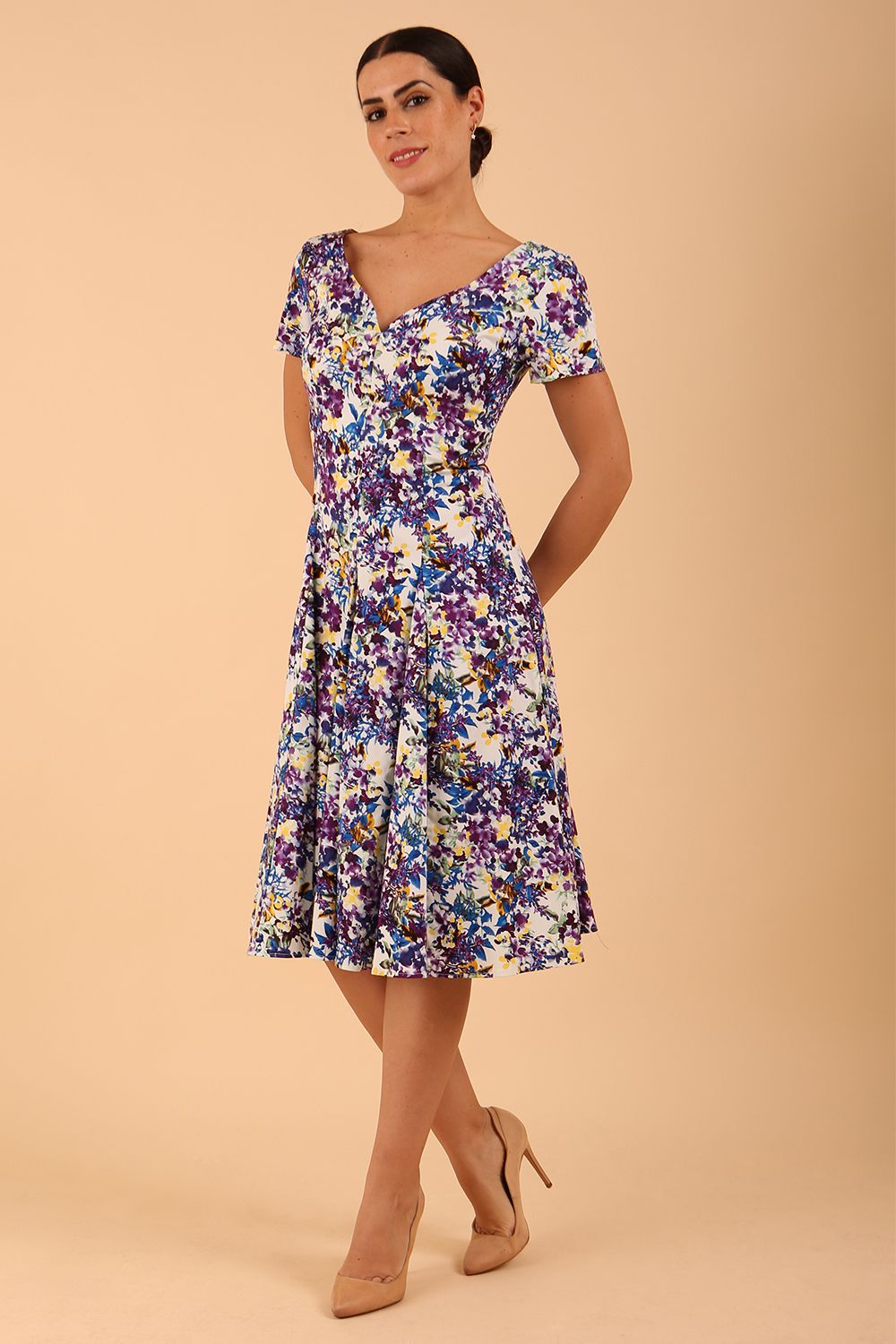 Iris Print Dress in Kew Print – Diva Catwalk, image 7